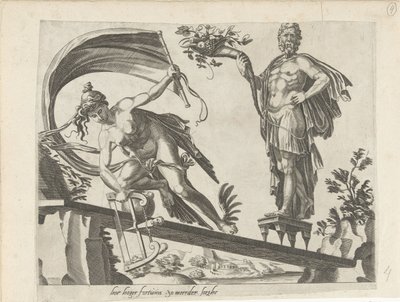 Kein Schild schützt vor Unglück; Je größer dein Glück, desto größer dein Kummer
Sprichwörter über Fortuna von Dirck Volckertsz. Coornhert (attributed to)