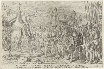 Kaiserliches Lager in Ingolstadt, 1546, Siege von Karl V. (Serientitel) von Dirck Volckertsz. Coornhert
