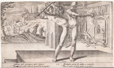 Das rebellische Volk zerstört die Ikonen und vertreibt den Klerus von Dirck Volckertsz. Coornhert