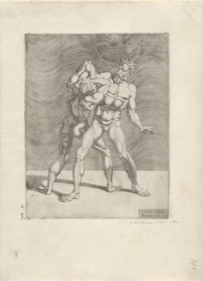 Zwei Ringer von Dirck Volckertsz. Coornhert
