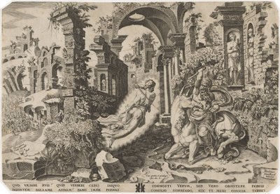 Bileam und der Engel von Dirck Volckertz Coornhert, after Maerten van Heemskerck
