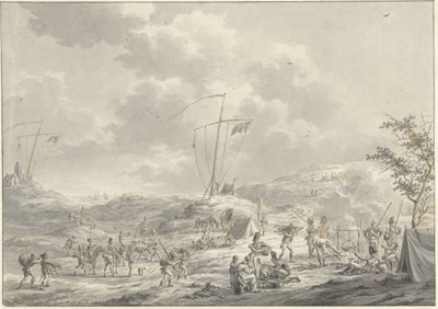 Lager des russischen Heeres in Callantsoog im Jahr 1799 von Dirk Langendijk