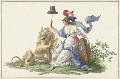 Modell für die Flagge der Batavischen Marine, 1796 von Dirk Langendijk