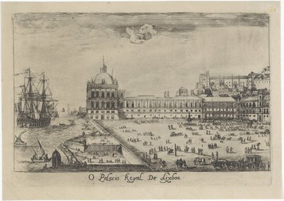 Ansicht des Königspalastes in Lissabon von Dirk Stoop