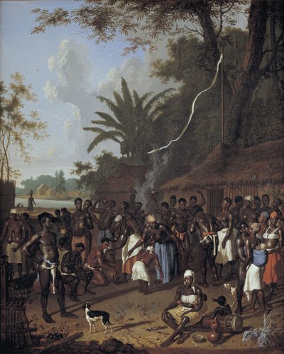 Rituelle Sklavenparty auf einer Zuckerplantage in Surinam von Dirk Valkenburg