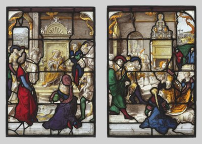 Das Urteil Salomos und Esther vor Ahasverus (Paar) von Dirk Vellert