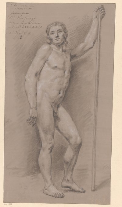 Stehender männlicher Akt, von vorne gesehen (2. Preis 1776) von Dirk Versteegh