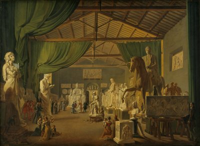 Papst Leo XII. besucht Thorvaldsens Ateliers auf der Piazza Barberini, 18. Oktober 1826 von Ditlev Martens