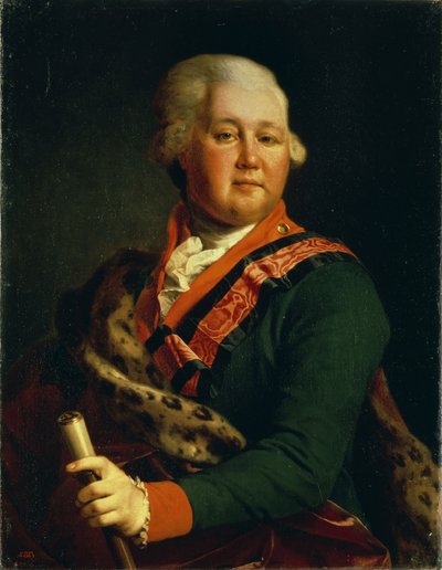 Porträt von Graf Valentin Platonovich Ivanovich Musin-Pushkin von Dmitri Grigorievich Levitsky
