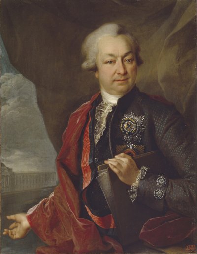 Porträt des Grafen Iwan Iwanowitsch Schuwalow 1727-1797, 1790 von Dmitri Grigorievich Levitsky