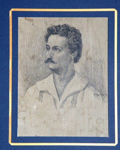 Porträt des Dekabristen Sergey Krivtsov 1802-1864 von Dmitri Petrovich Oznobishin