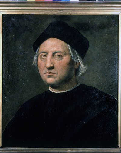 Porträt von Christoph Kolumbus - zugeschrieben Ghirlandaio, Schifffahrtsmuseum von Genua - Pegli von Domenico (attr.to) Ghirlandaio