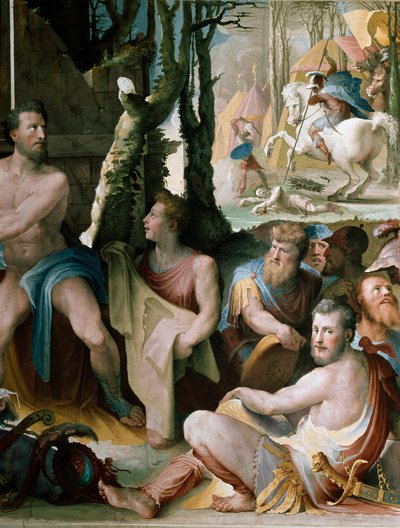 Friesland: Das Opfer des Kodros, König von Athen, Detail von Domenico Beccafumi