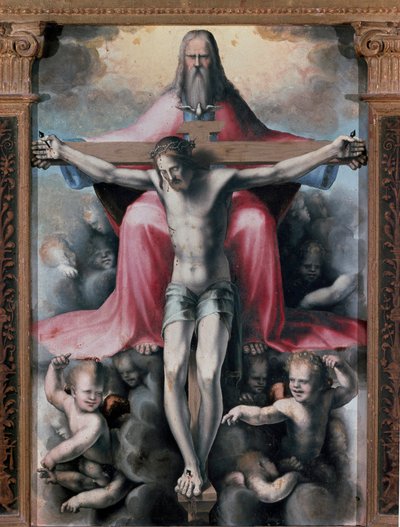 Triptychon der Dreifaltigkeit (Detail) von Domenico Beccafumi