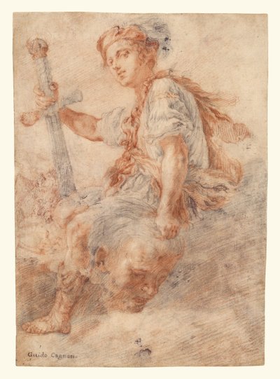 David mit dem Kopf von Goliath (recto); Zwei Studien, eine von einer Frau (verso) von Domenico Fetti