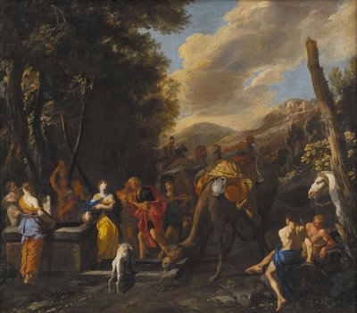 Rebekka und Eliezer am Brunnen von Domenico Gargiulo