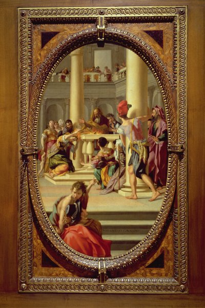 Das letzte Abendmahl: Zwei Jünger (Detail) von Domenico Ghirlandaio