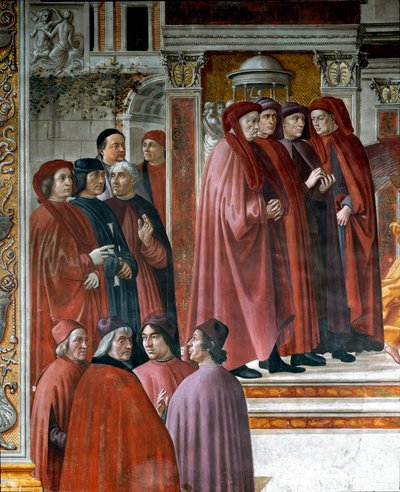 Die Verkündigung in Sacharja (Detail) von Domenico Ghirlandaio