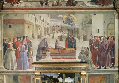 Das Wunder des wiederbelebten Jungen (Detail) von Domenico Ghirlandaio