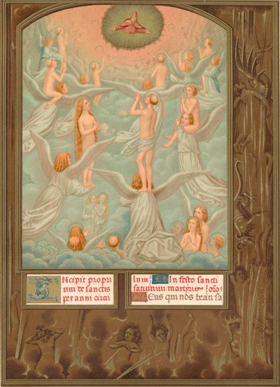 Engel präsentieren Gott die Seelen der neu Erwählten, frühes 16. Jahrhundert von Domenico Grimani