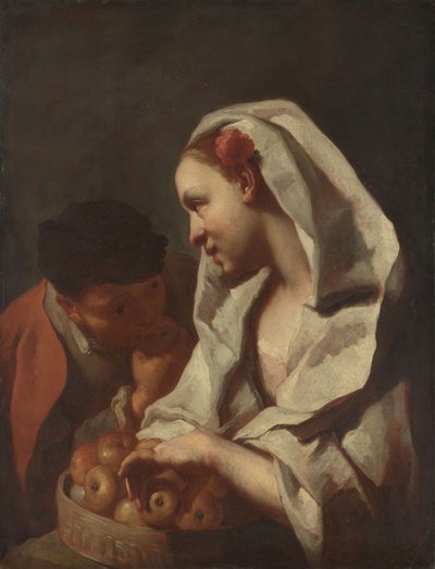 Mädchen verkauft Früchte von Domenico Maggiotto