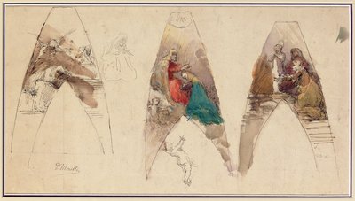 Skizzen für ein Altarbild von Domenico Morelli