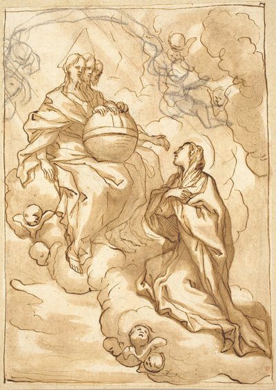 Vision der Dreifaltigkeit der seligen Maria Vittoria Fornari von Domenico Piola