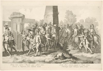 Soldaten bei Obelisk von Domenico Rossetti