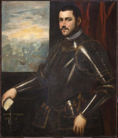 Porträt eines venezianischen Admirals, 16. Jahrhundert von Domenico, Tintoretto