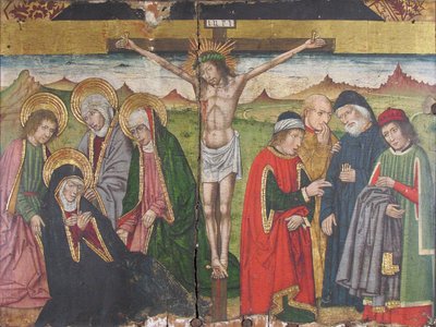 Tafel mit der Kreuzigung vom Retabel, 15. Jahrhundert von Domingo Ram