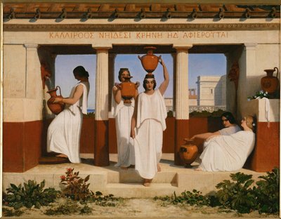 Griechische Frauen am Brunnen von Dominique Louis Papety
