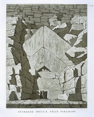 Eingang zur Pyramide, gestochen von Rossi von Dominique Vivant Denon