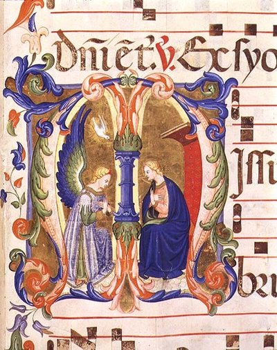 Ms 572 f.147r Historisierte Initiale 