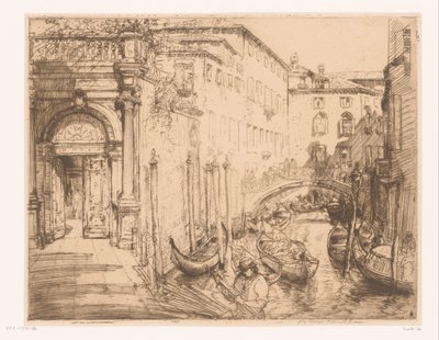 Ansicht von Venedig 1911 (Der weiße Palast) von Donald Shaw MacLaughlan (signed by artist)