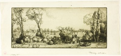 Landschaft, Poigny von Donald Shaw MacLaughlan