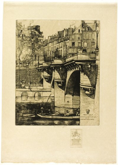 Le Pont Neuf, Paris (mit Remarque) von Donald Shaw MacLaughlan