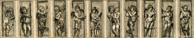 Putten, Bronzerefliefs von Donatello (1386-1466), Basilika des Heiligen Antonius von Padua, Padua, Venetien, Italien von Donatello