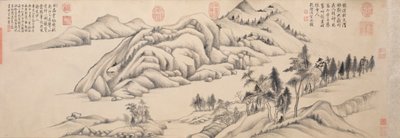 Fluss und Berge an einem klaren Herbsttag, ca. 1624-1627 von Dong Qichang