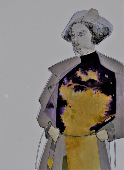 Abstraktes Modeporträt von Doris Schmitz