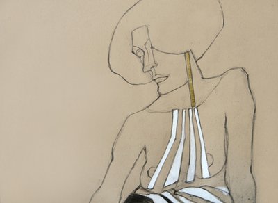 Abstrakte goldene Frau von Doris Schmitz