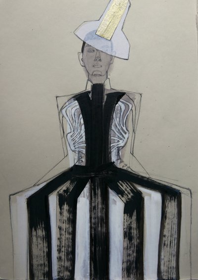 Avantgarde-Modeporträt von Doris Schmitz