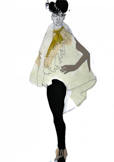 Elegante Modeillustration von Doris Schmitz