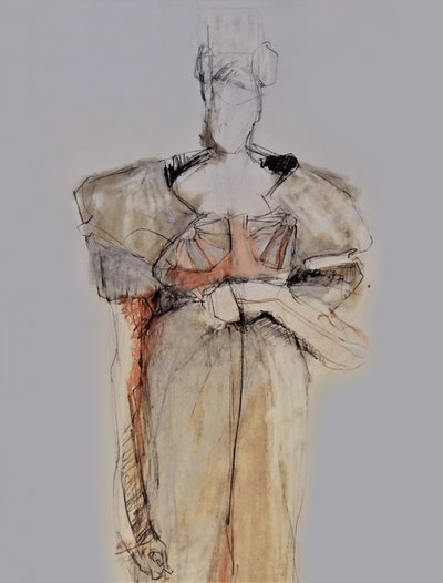 Elegante Modeskizze von Doris Schmitz