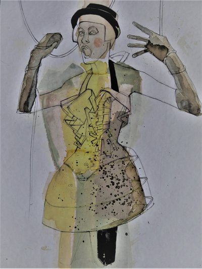 Ausdrucksvolle Modefigur von Doris Schmitz