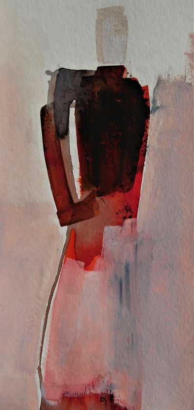 Ausdrucksvolle rote Figur von Doris Schmitz