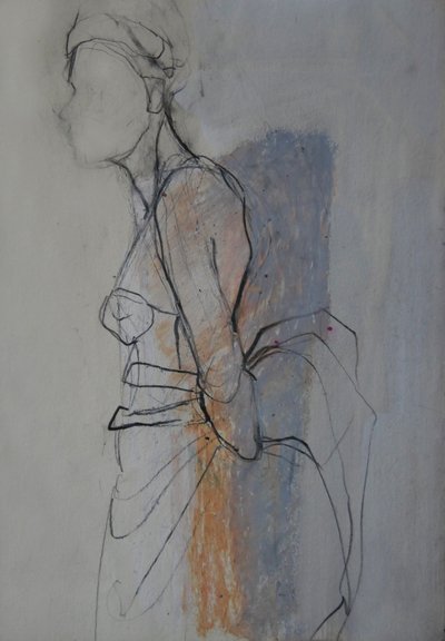 Anmutige Drapierte Figurenskizze von Doris Schmitz
