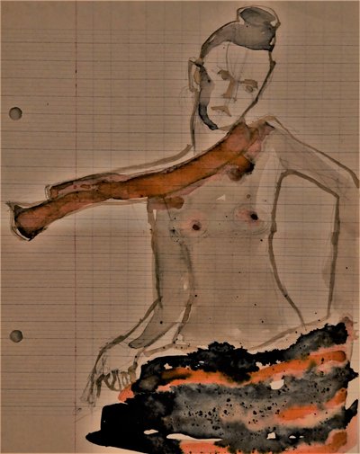 Nacktskizze von Doris Schmitz
