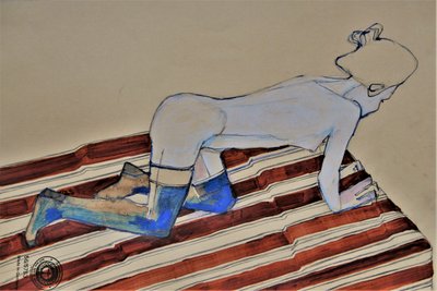 Sinnliche kniende Frau von Doris Schmitz