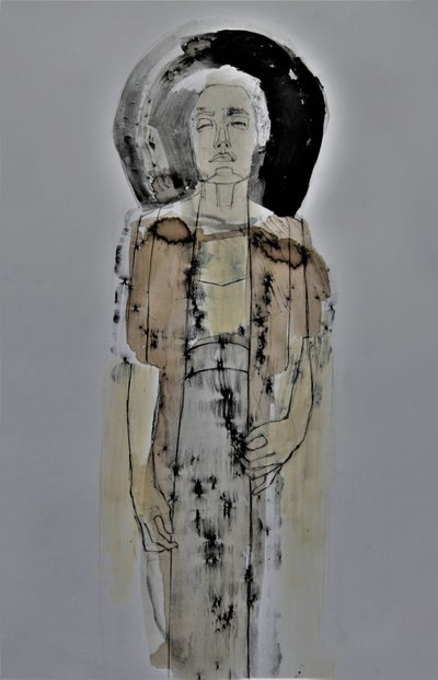 Gelassene abstrakte Figur von Doris Schmitz