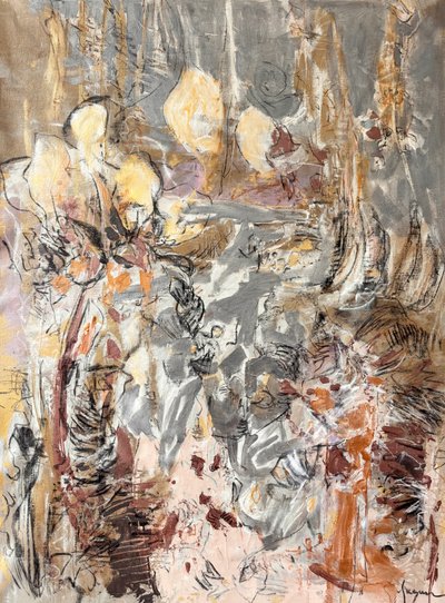 Texturiertes Blumenabstrakt von Dorothy Fagan